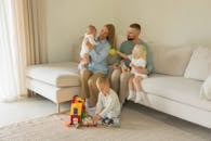 Happy Family Spending Quality Time Indoors