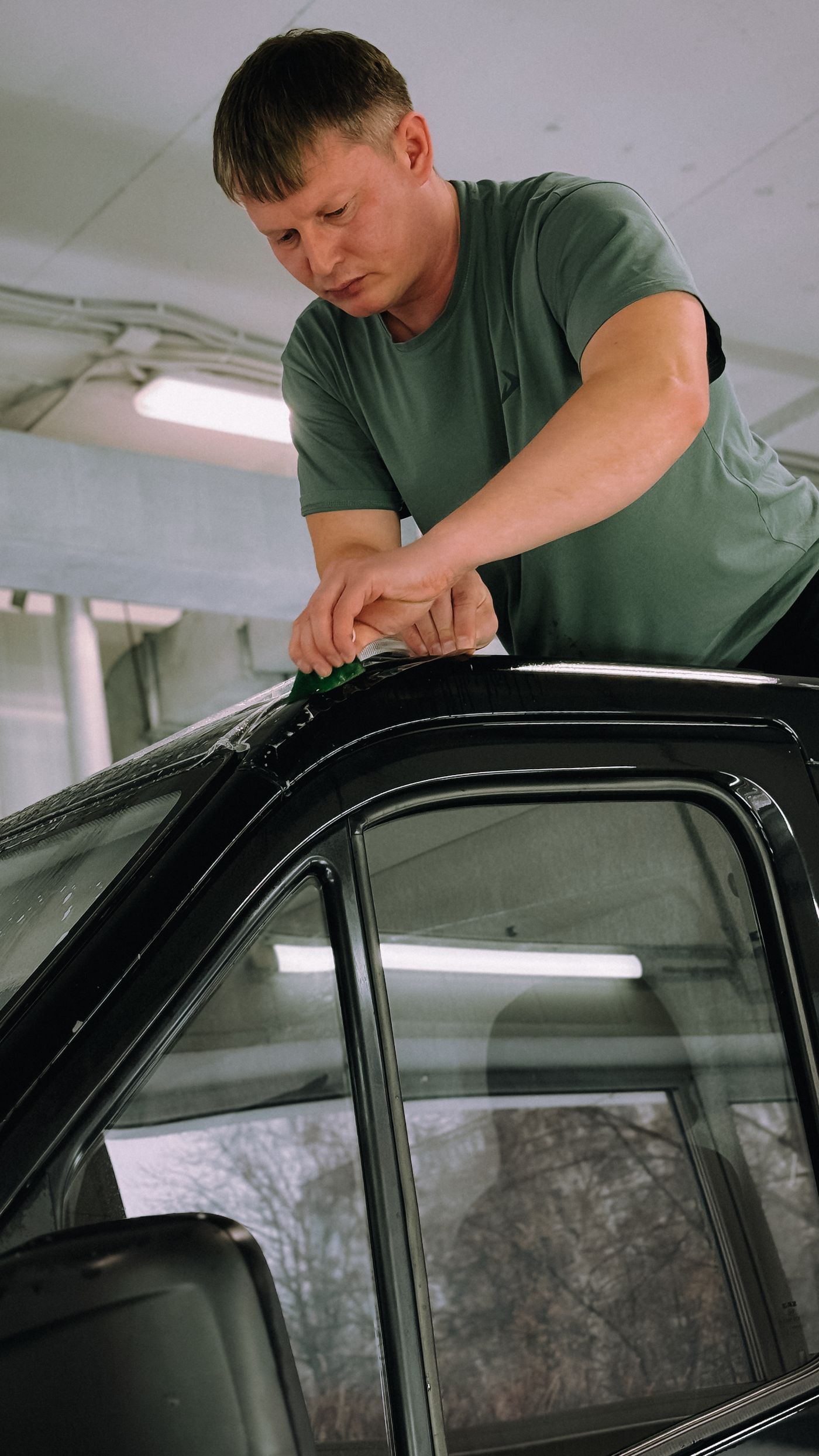 Professional automotive window tint installation