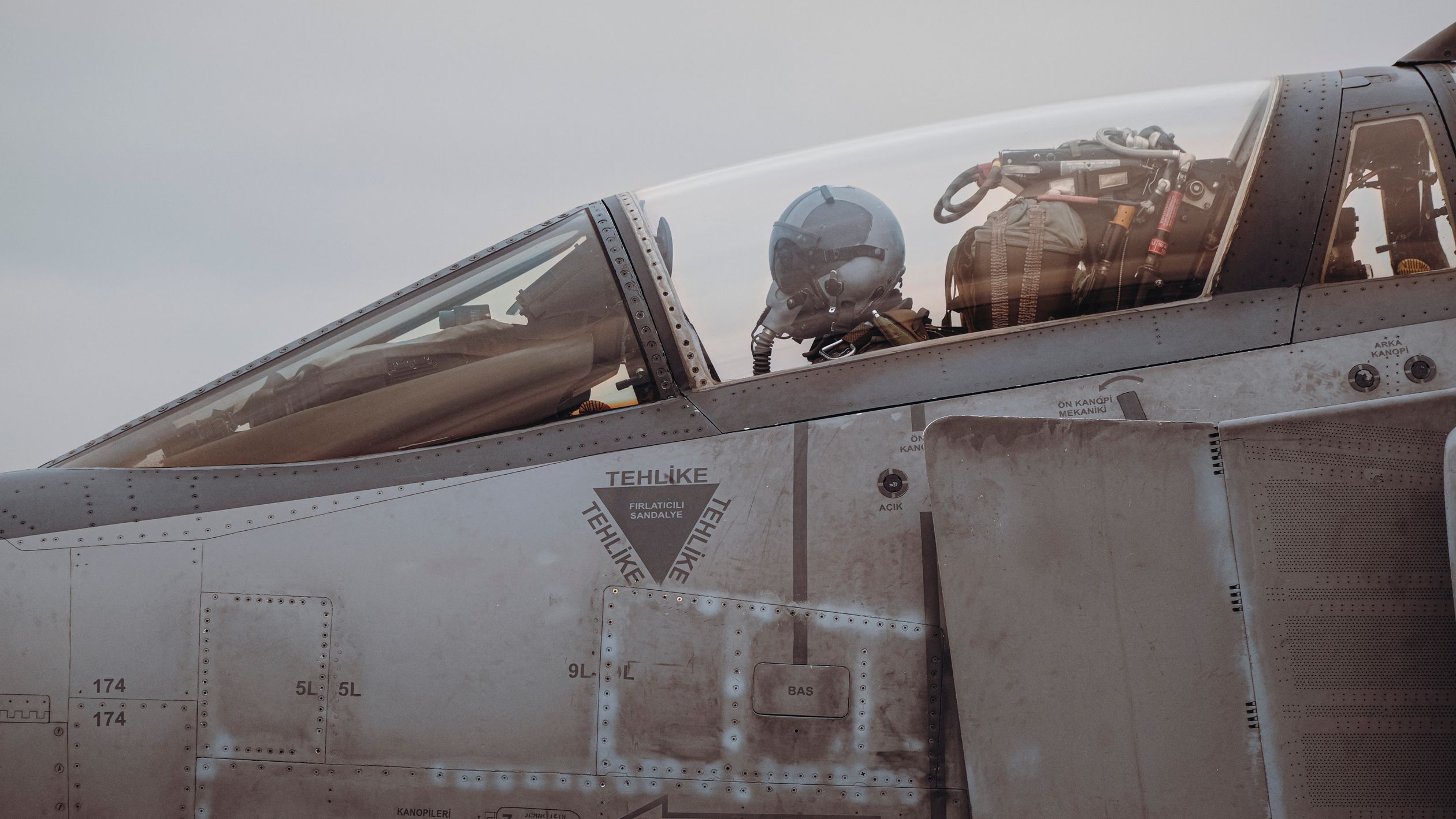 Windowless Cockpit Design Close-Up of Military Jet Fighter Cockpit in Flight · Free Stock Photo