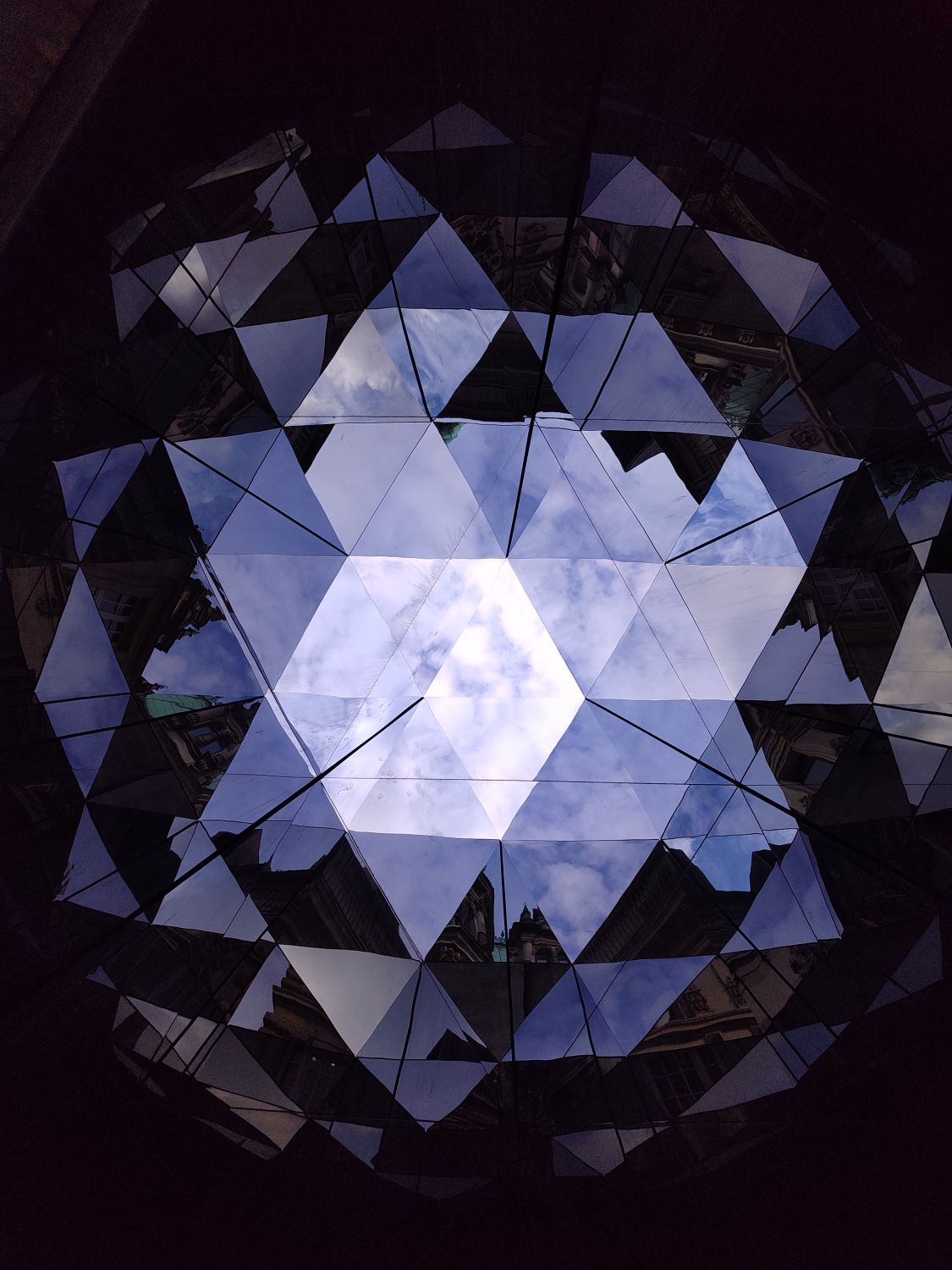Geometric Sky Reflection in Kaleidoscope Effect · Free Stock Photo