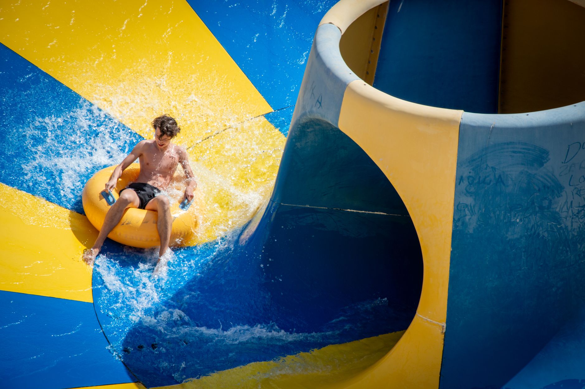 Grande glisse à l'Aquaparc
