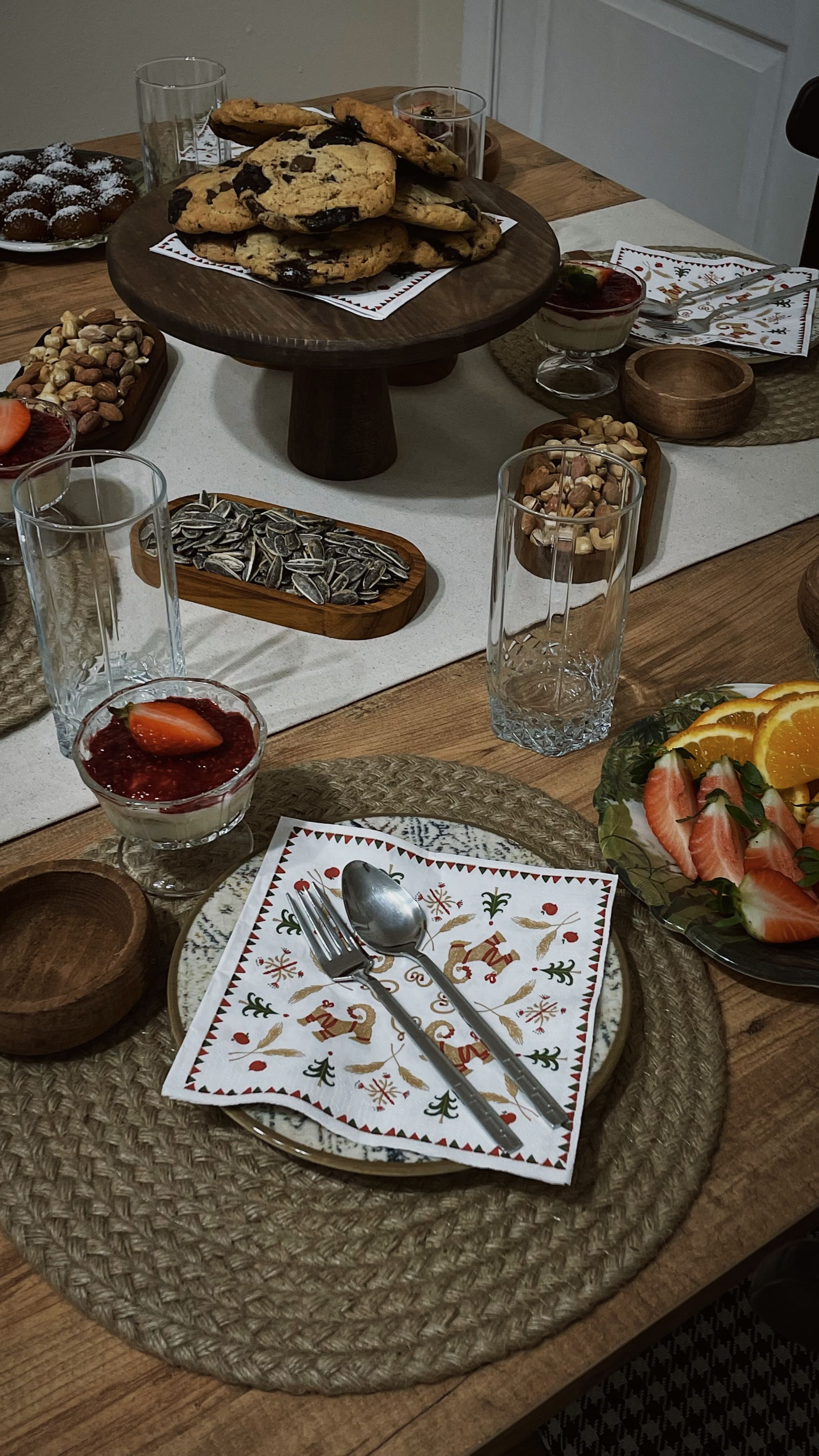 Cozy Indoor Table Setting with Snacks · Free Stock Photo