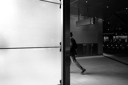A person in motion captures the essence of Amsterdam's subway, shrouded in mystery.