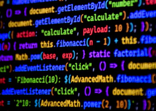 Javascript Imagen Codigo Visualización De Código Java Script Colorido En Pantalla · Foto de ...
