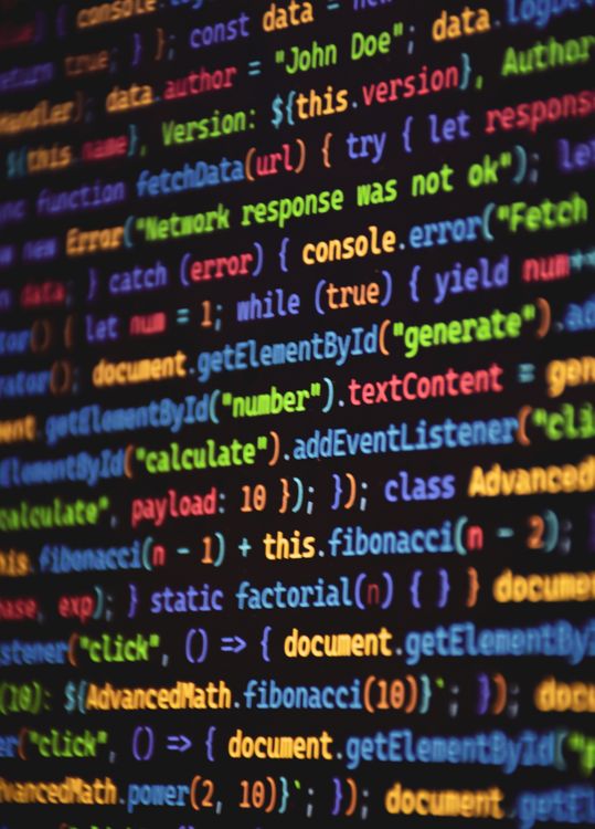 Colorful JavaScript Code Display on Screen ยท Free Stock Photo