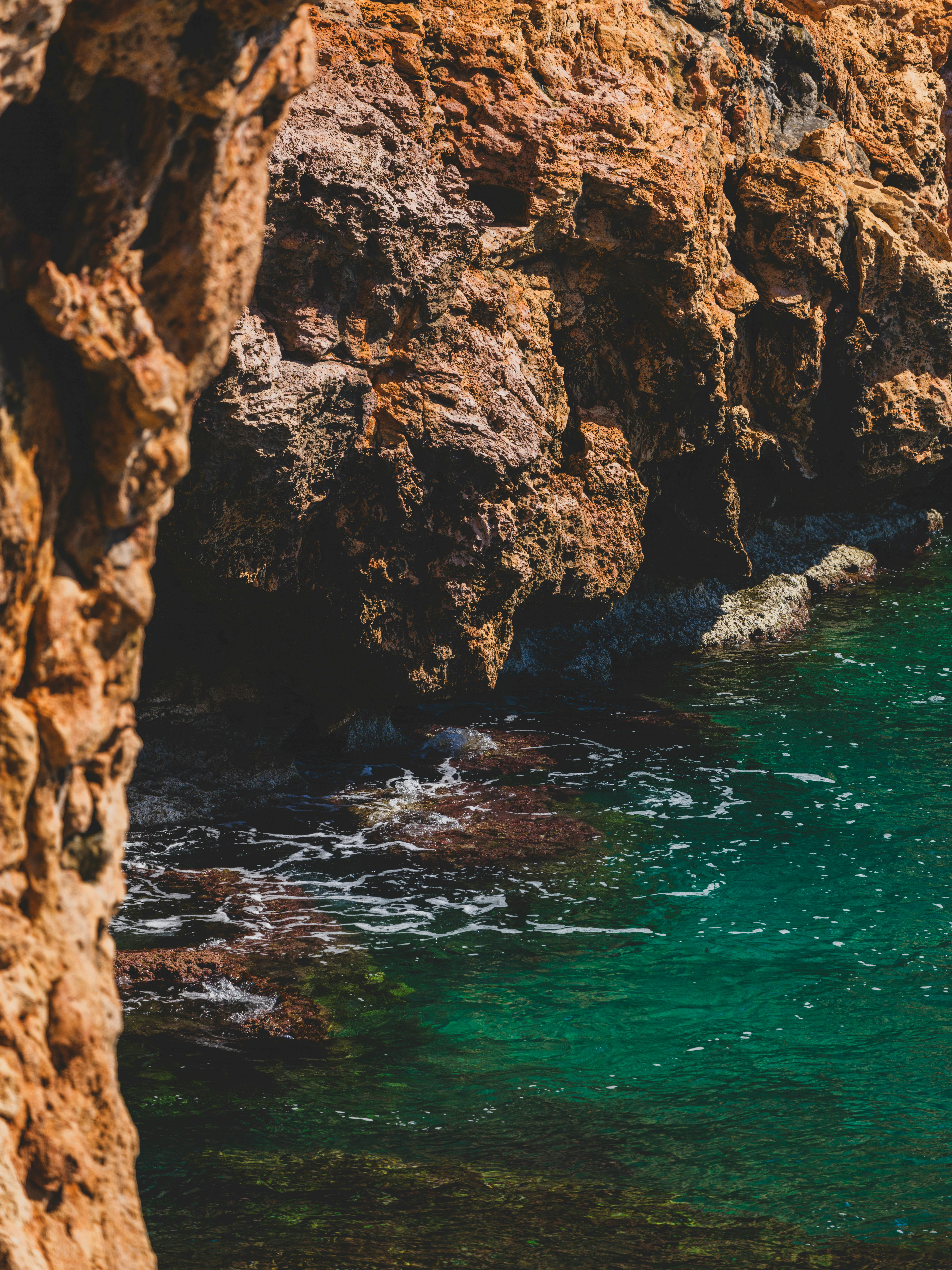 beautiful rocks and sea waves