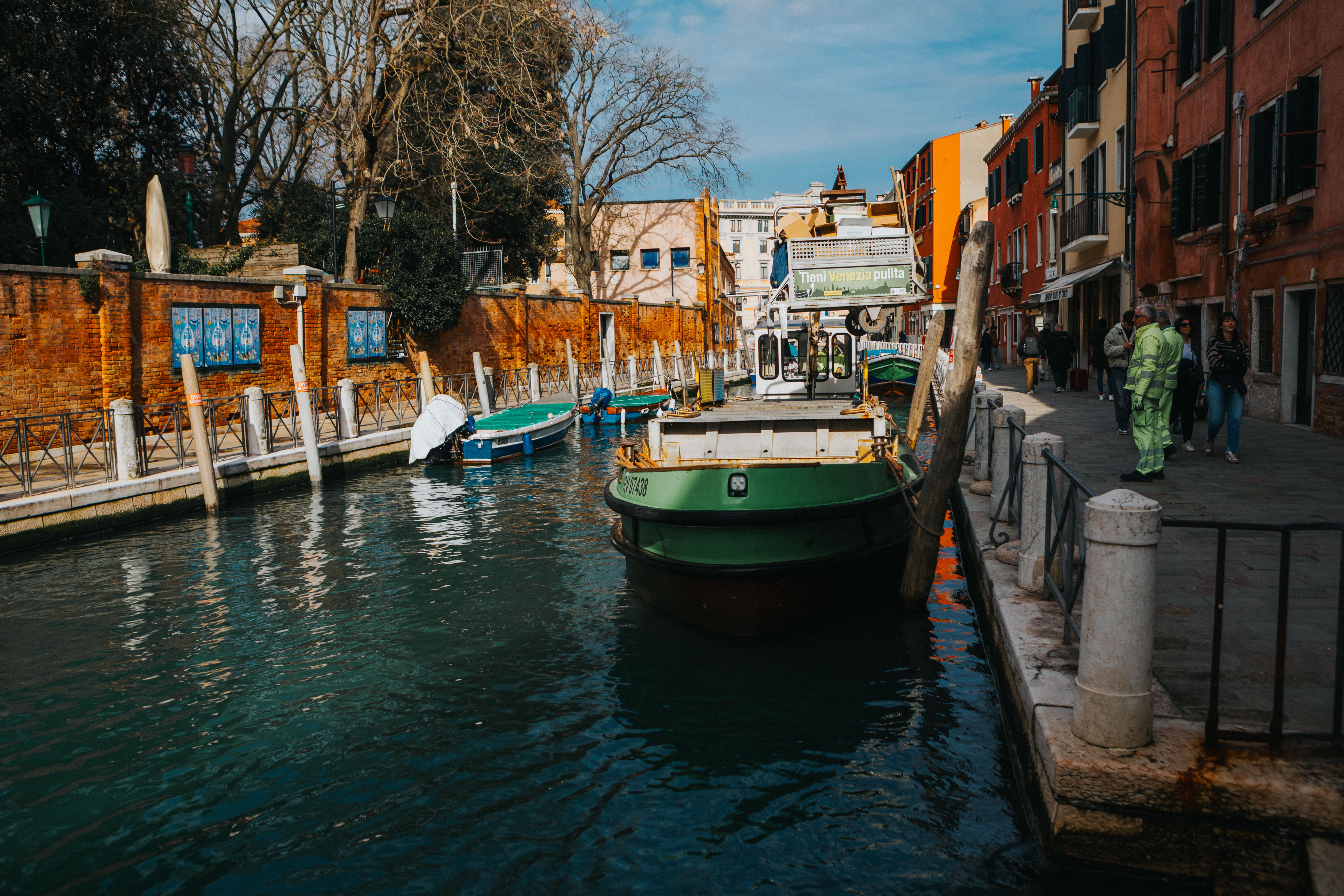 Tourists enjoying an art tour in Venice, Italy