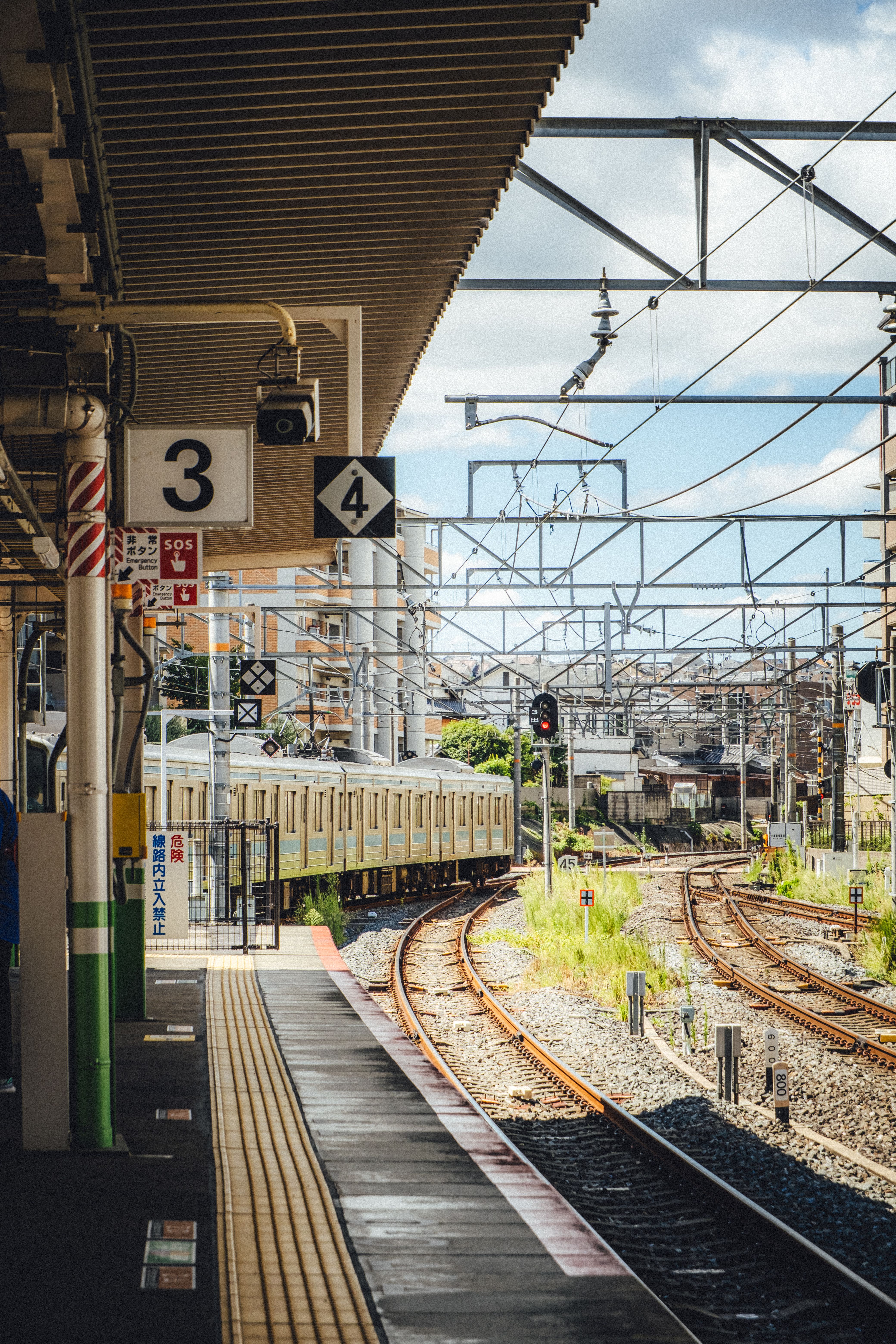 urban commuter train station platform