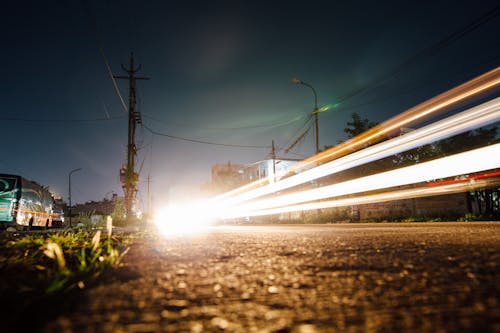 Time-Lapse Photography of Road During Night