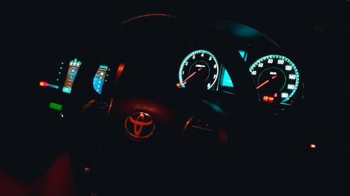 Free stock photo of car lights, highlights, low light
