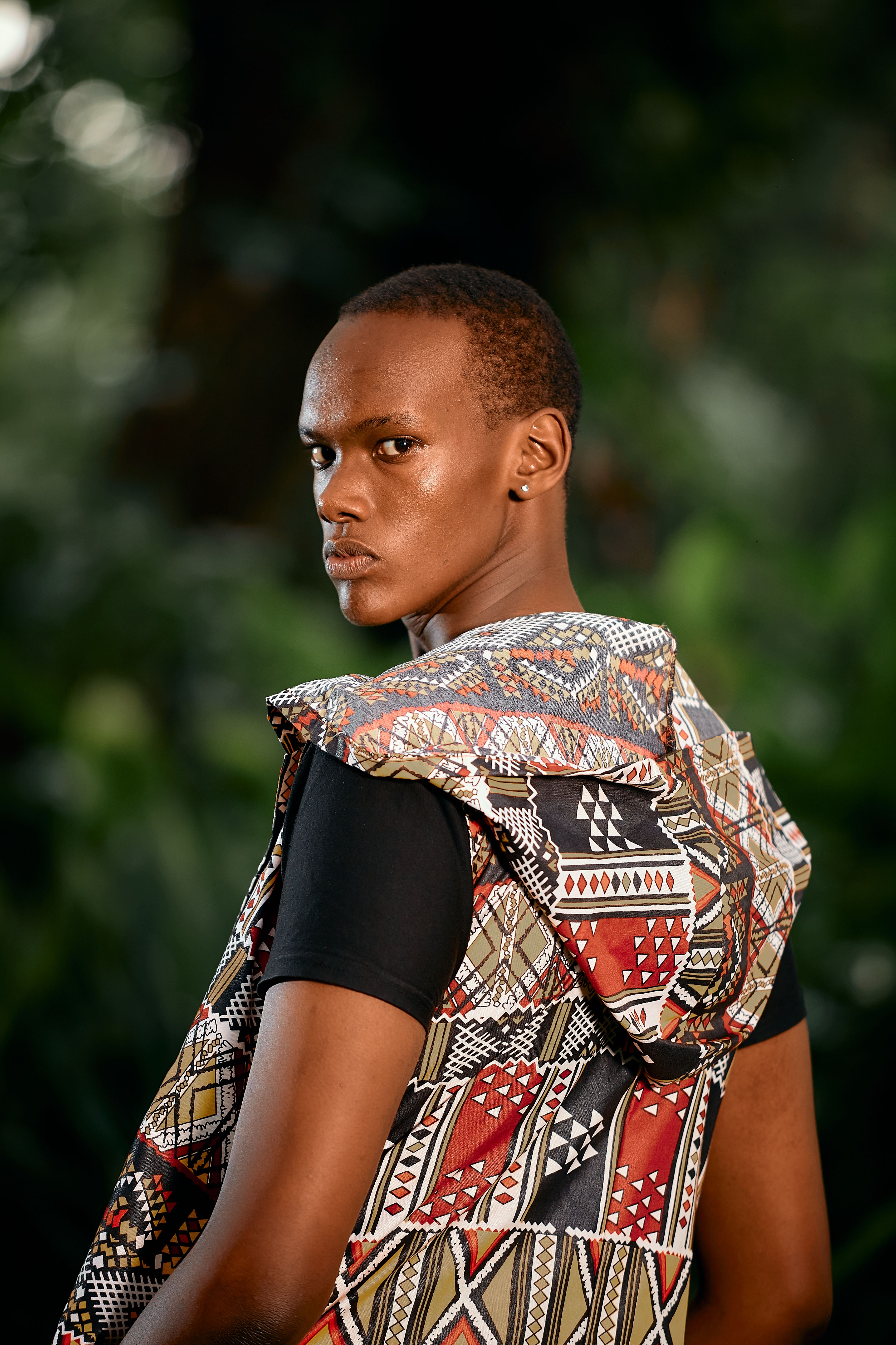 Stylish Portrait with Traditional African Patterns · Free Stock Photo