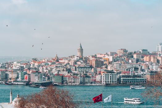 Captivating cityscape of Istanbul featuring the historic Galata Tower.