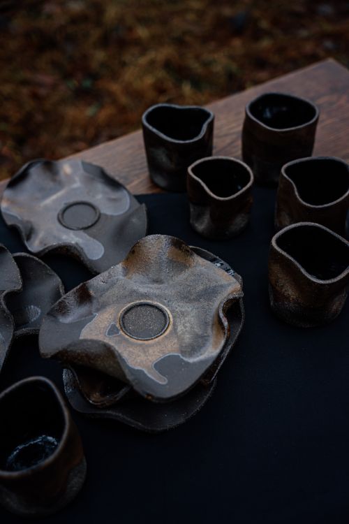 Artisan ceramics with rustic organic forms and earthy glazes — photo by Галина Ласаева on Pexels