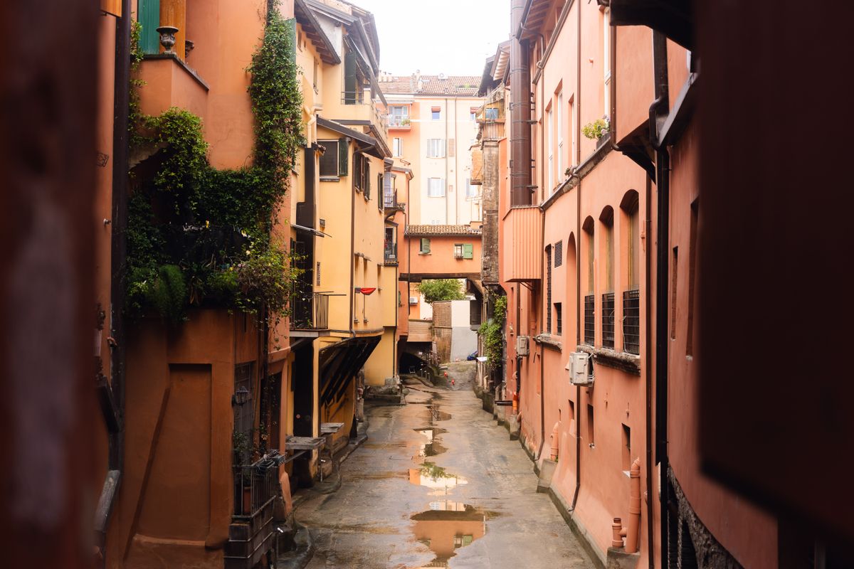 Via Zamboni Bologna - portic