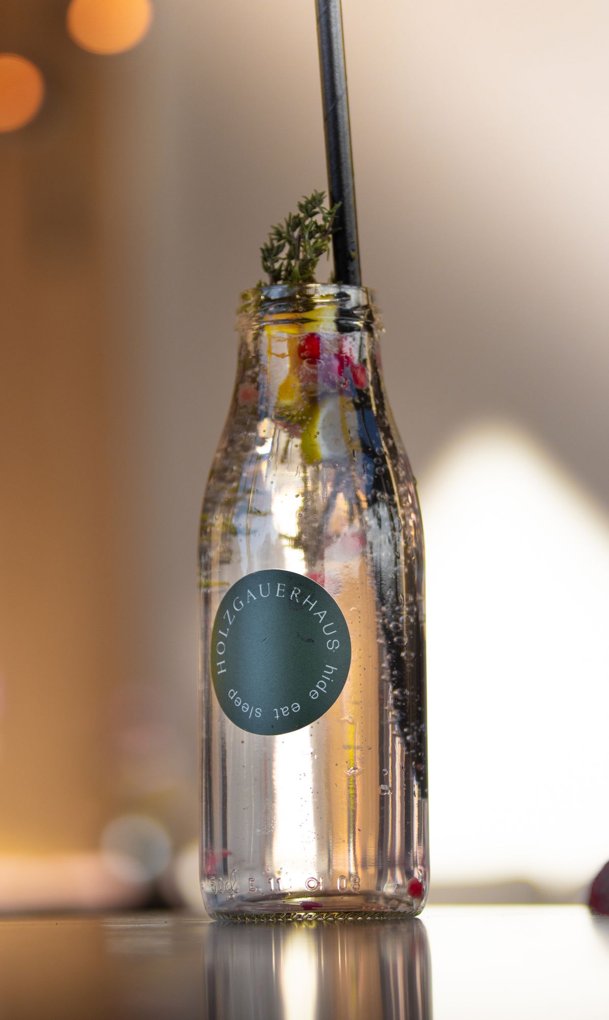 An elegant sparkling botanical beverage with citrus and herbs