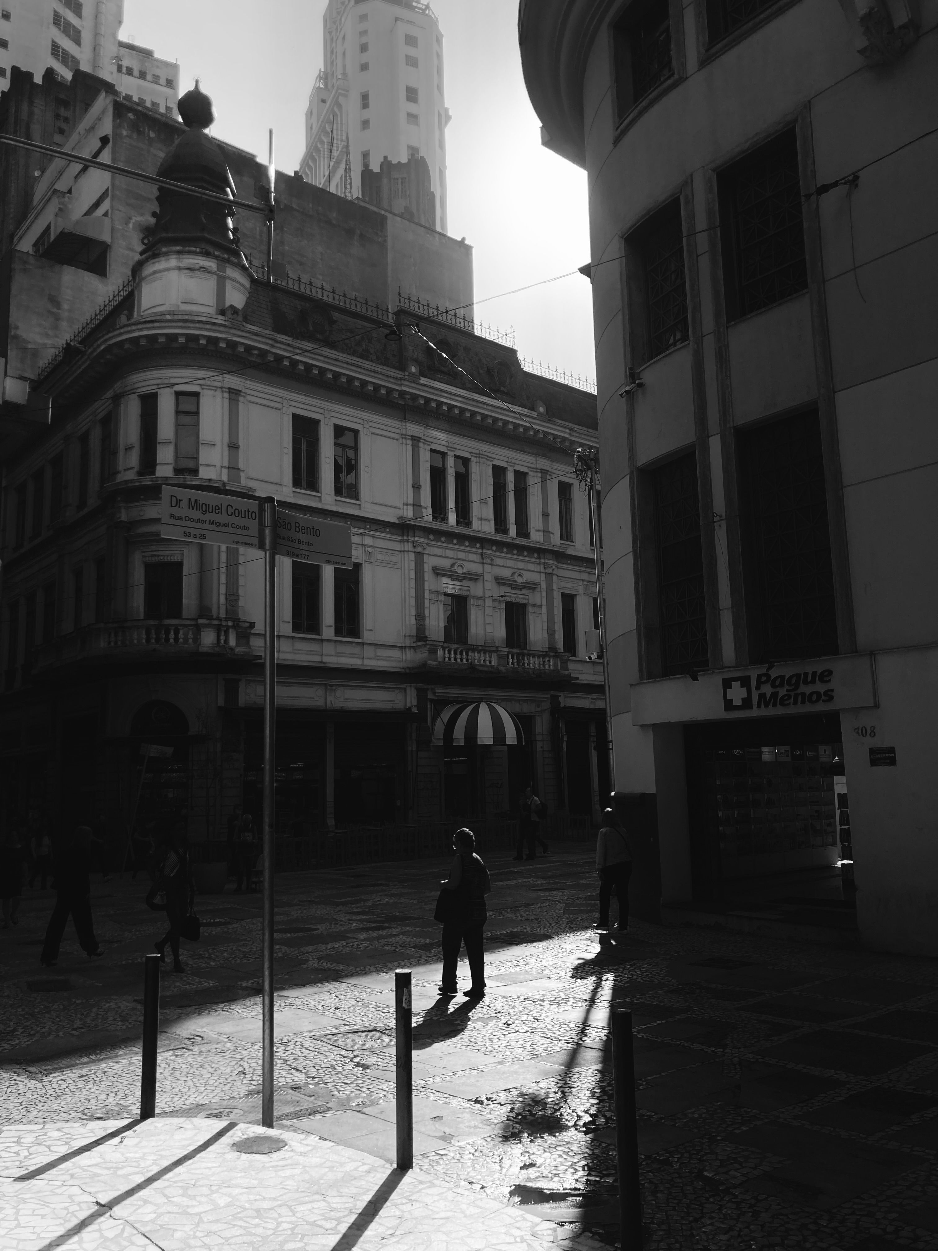 Black and White Street Scene in São Paulo, Brazil · Free Stock Photo