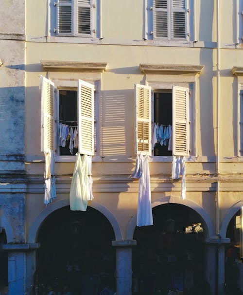 Clothes Hanged on Window