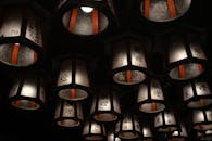 Traditional Japanese Lanterns at Night in Shirahama