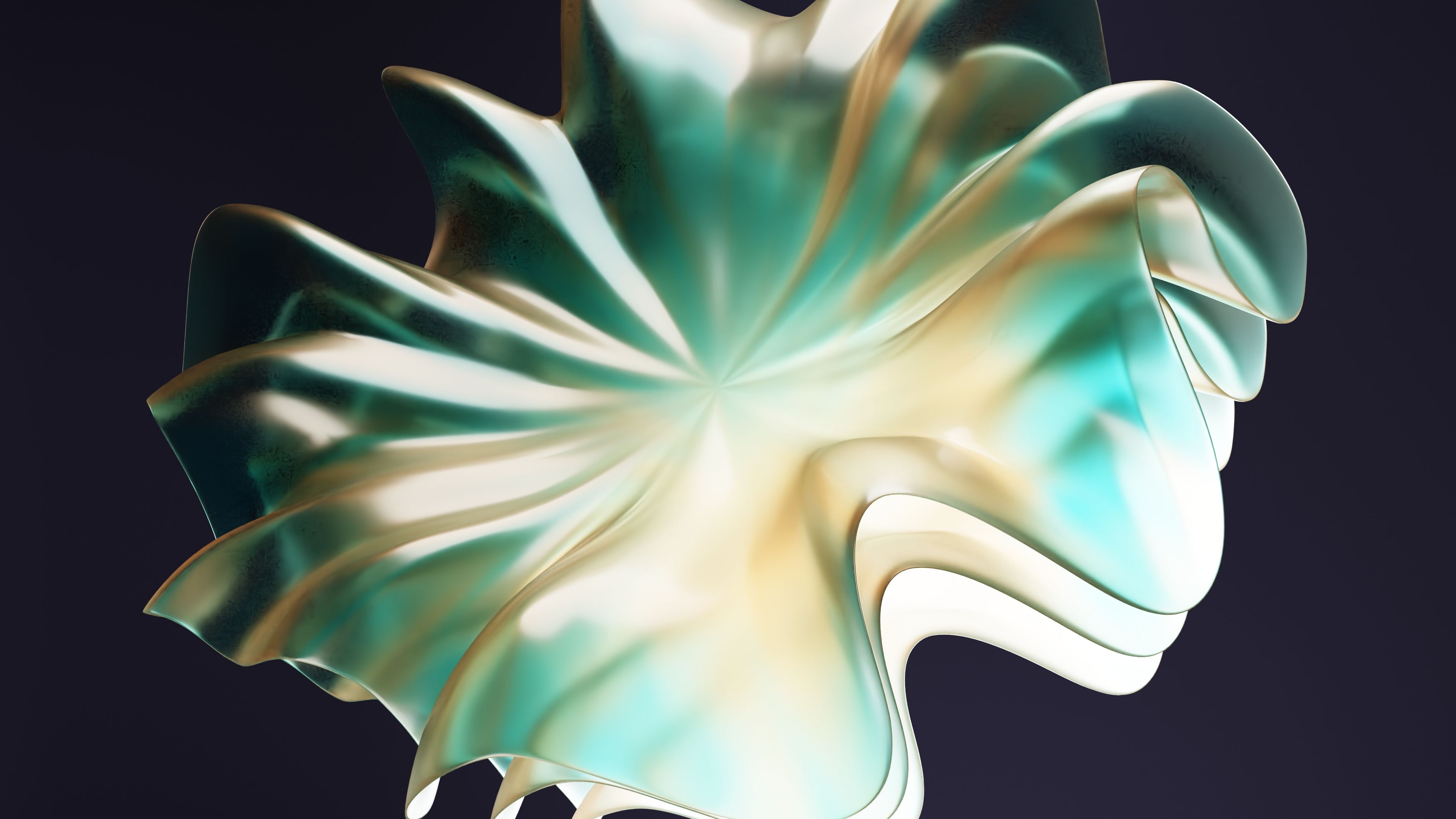 A digital abstract illustration featuring a pastel-colored organic shape, creating an artistic and modern look.