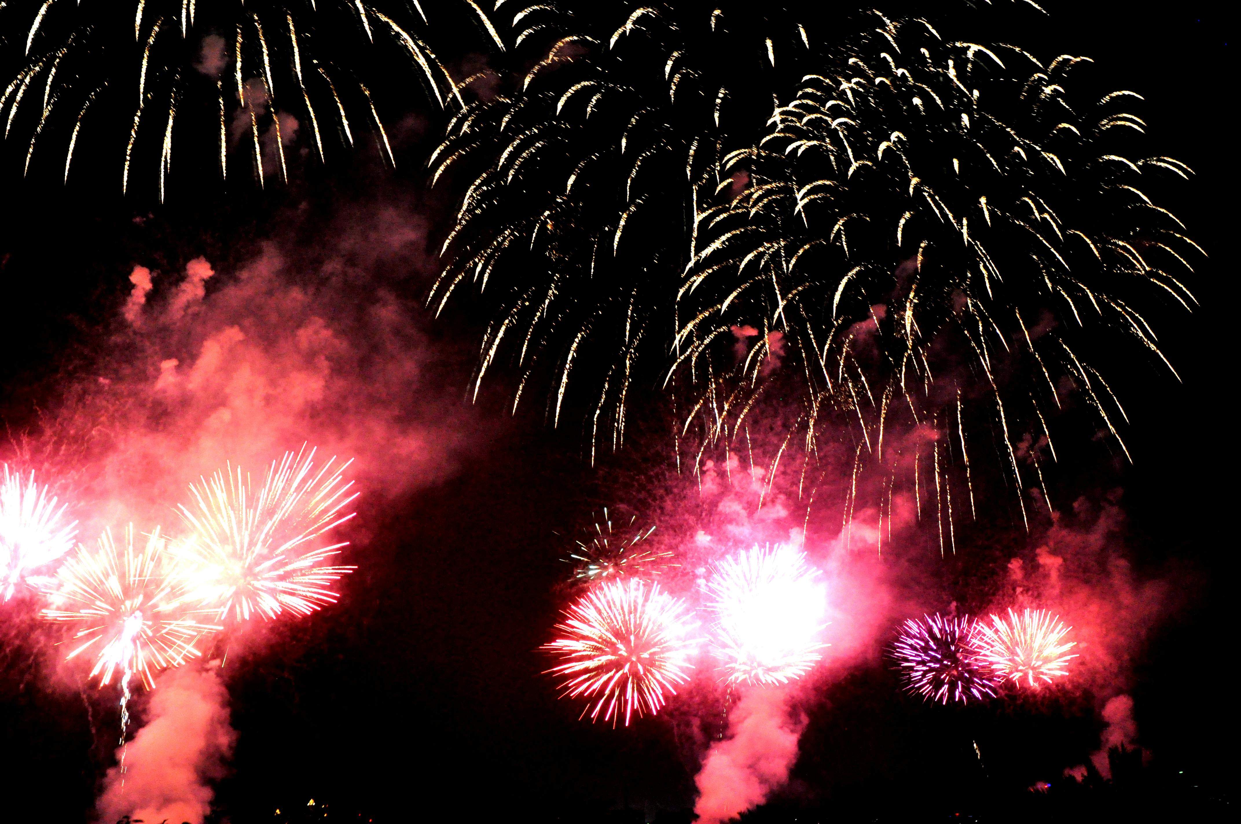 Free stock photo of fireworks, night