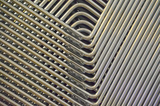 Rak dapur stainless steel dengan desain ventilasi untuk gudang