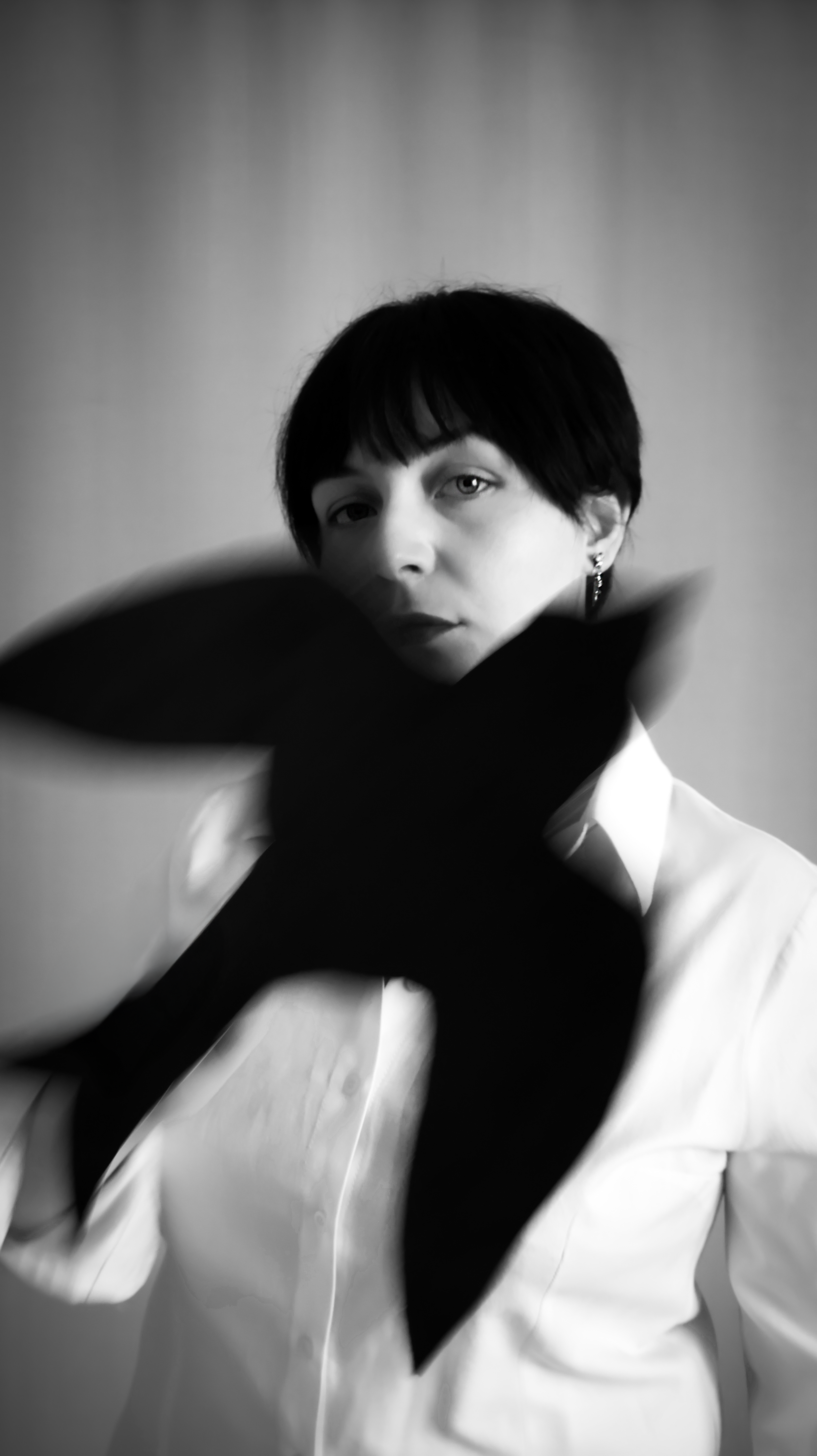 Artistic Black and White Portrait with Motion · Free Stock Photo