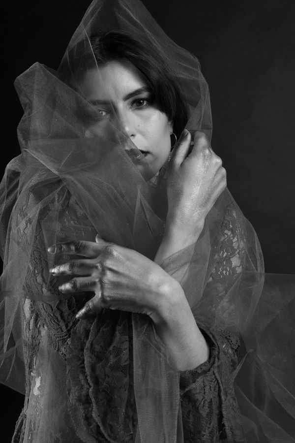 Portrait of Woman in Black and White · Free Stock Photo