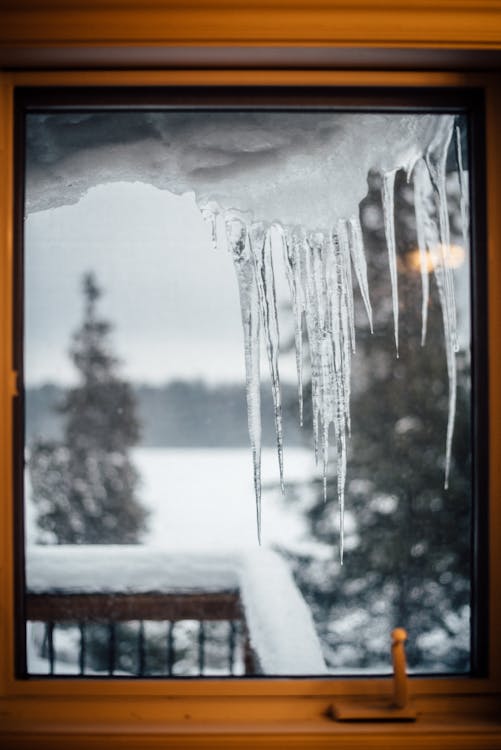 Free Ice on Window Stock Photo