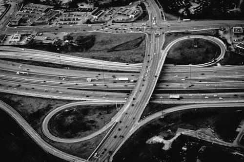 Greyscale Photography of Road