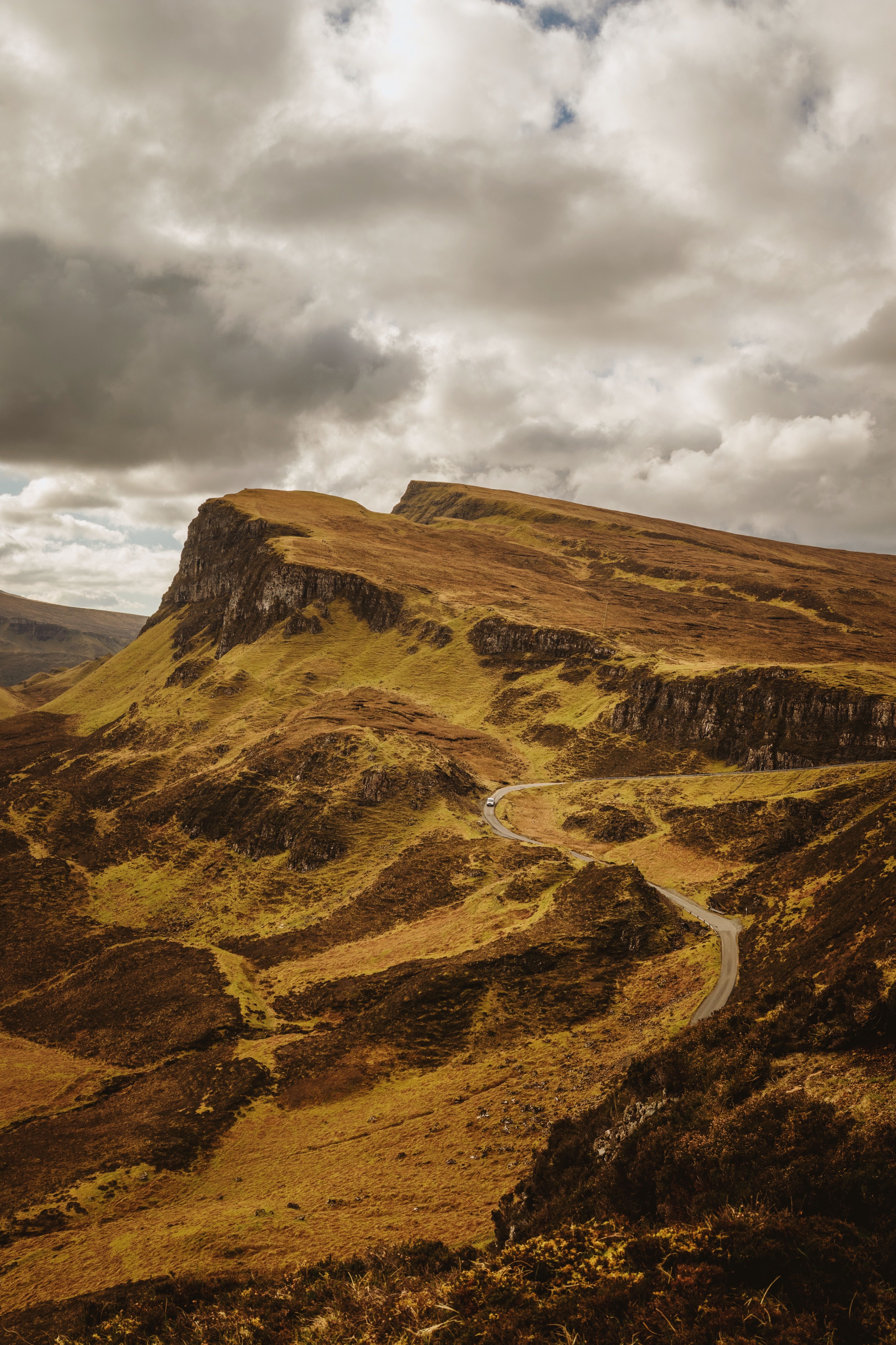 A breathtaking landscape of Quiraing on the Isle of Skye, showcasing rugged natural beauty.