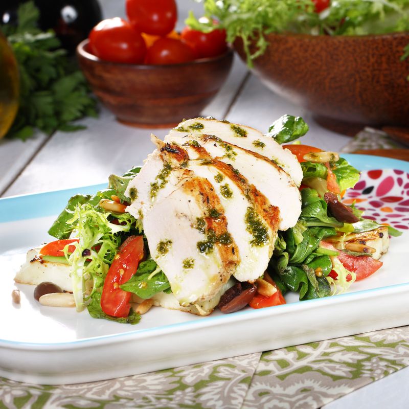 Gambas Al Ajillo Chicken Salad with Garlic Oil