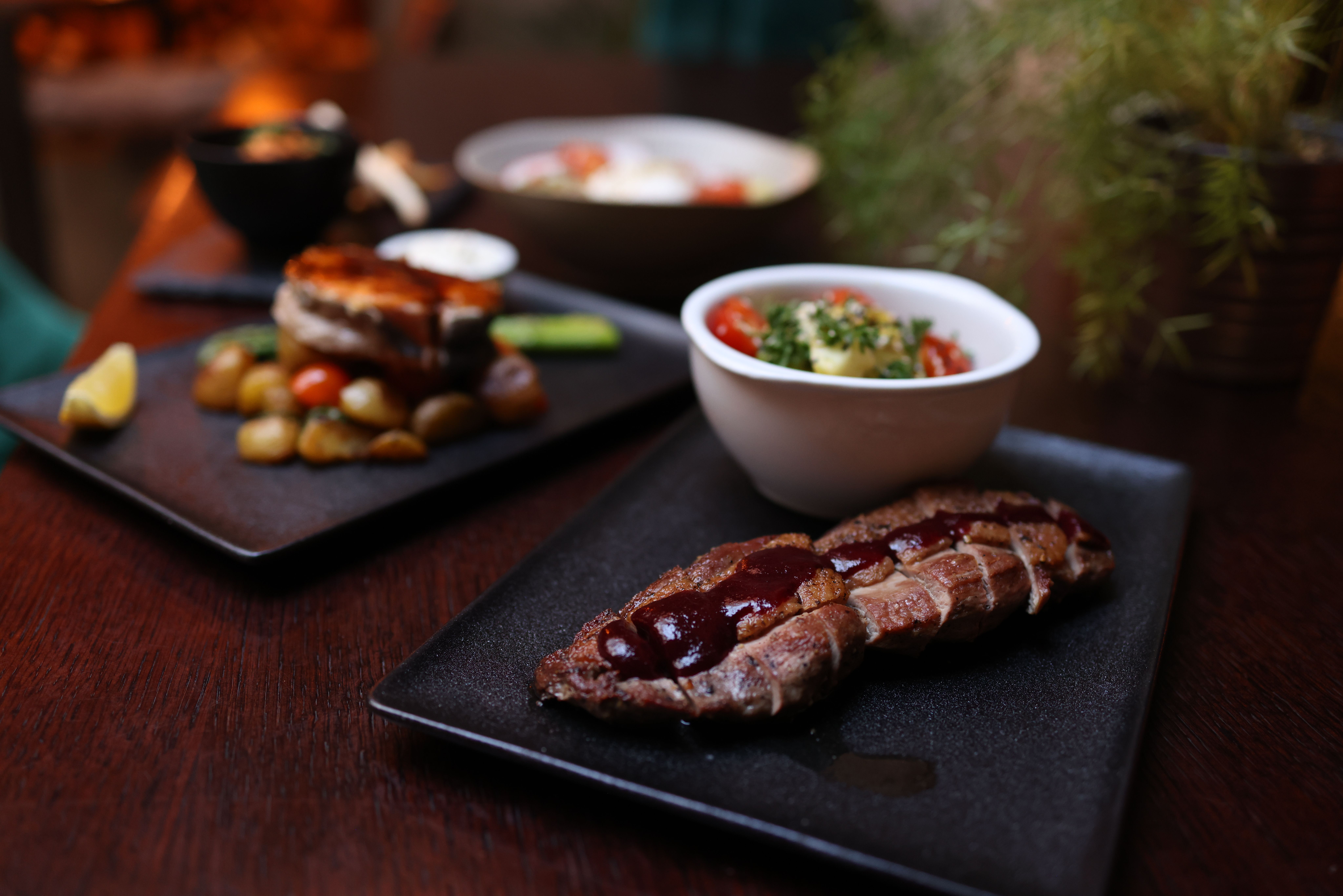Bone-In Tri-Tip over Mashed Potatoes