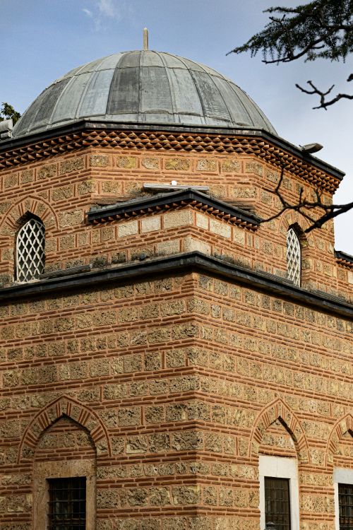 Free Close-up of a historic Ottoman building in Bursa, showcasing intricate architecture and design. Stock Photo