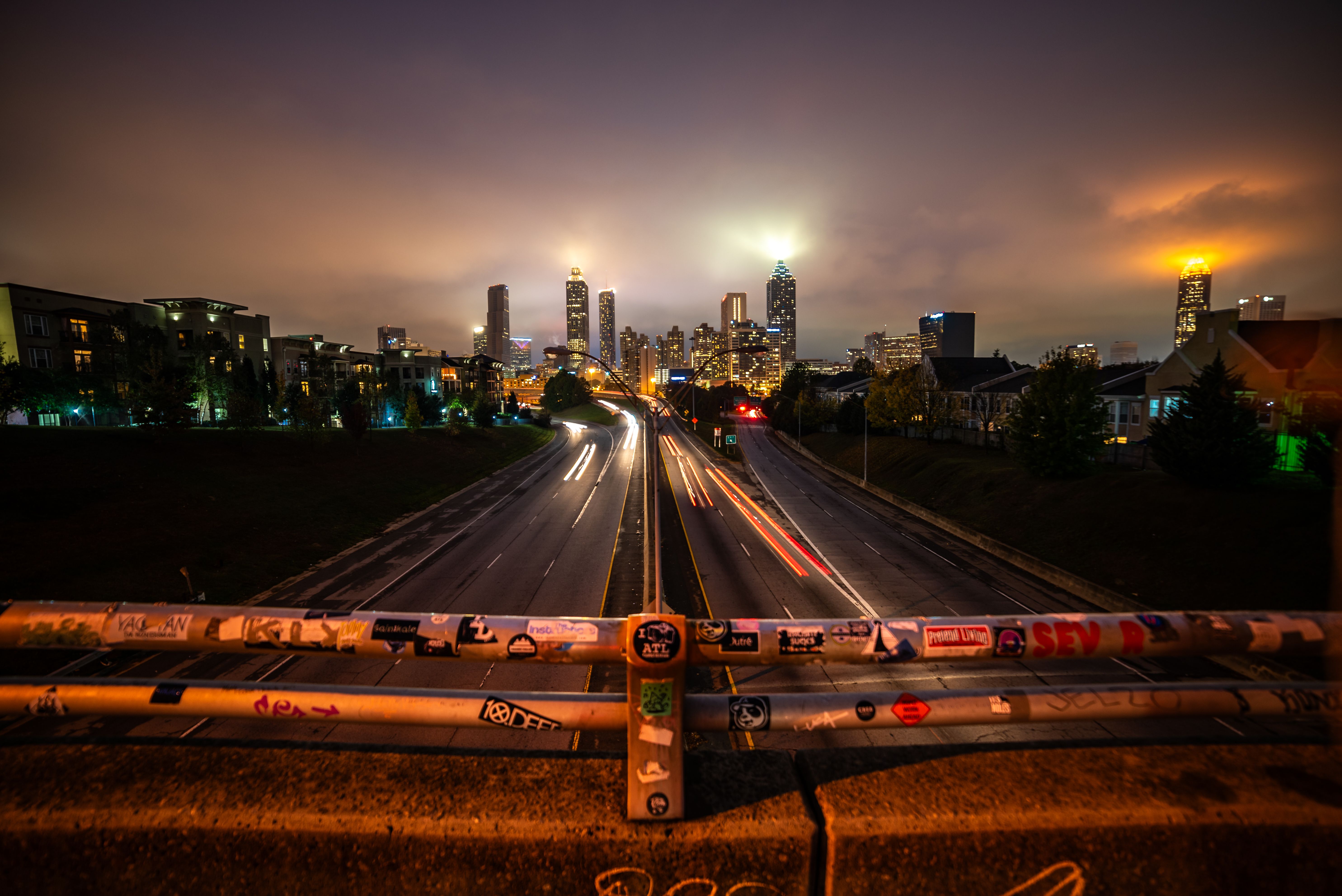 Vibrant Night View of Atlanta Skyline · Free Stock Photo