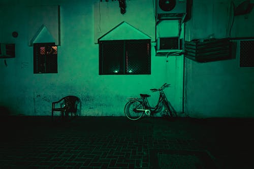 Black Bicycle Near Wall