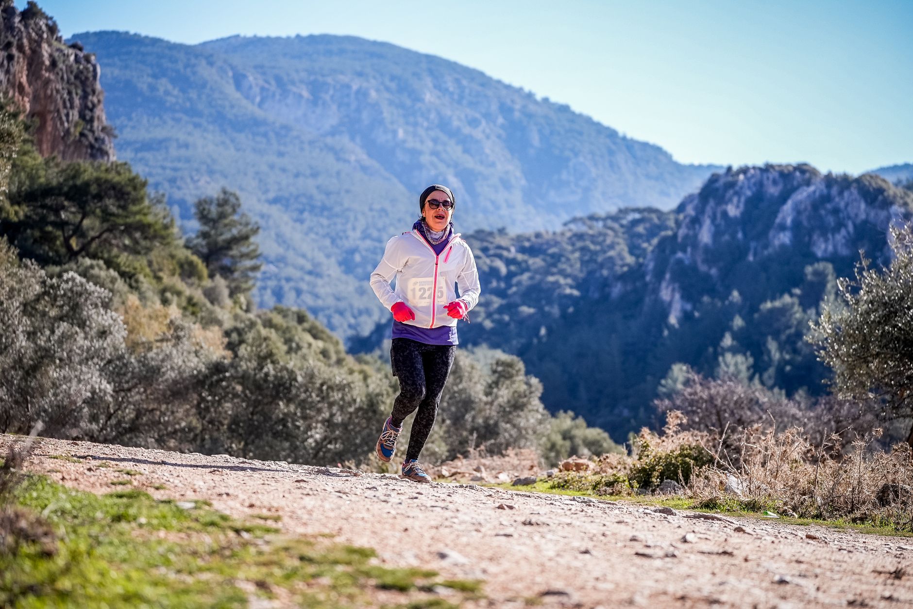 trail runner mountain forest