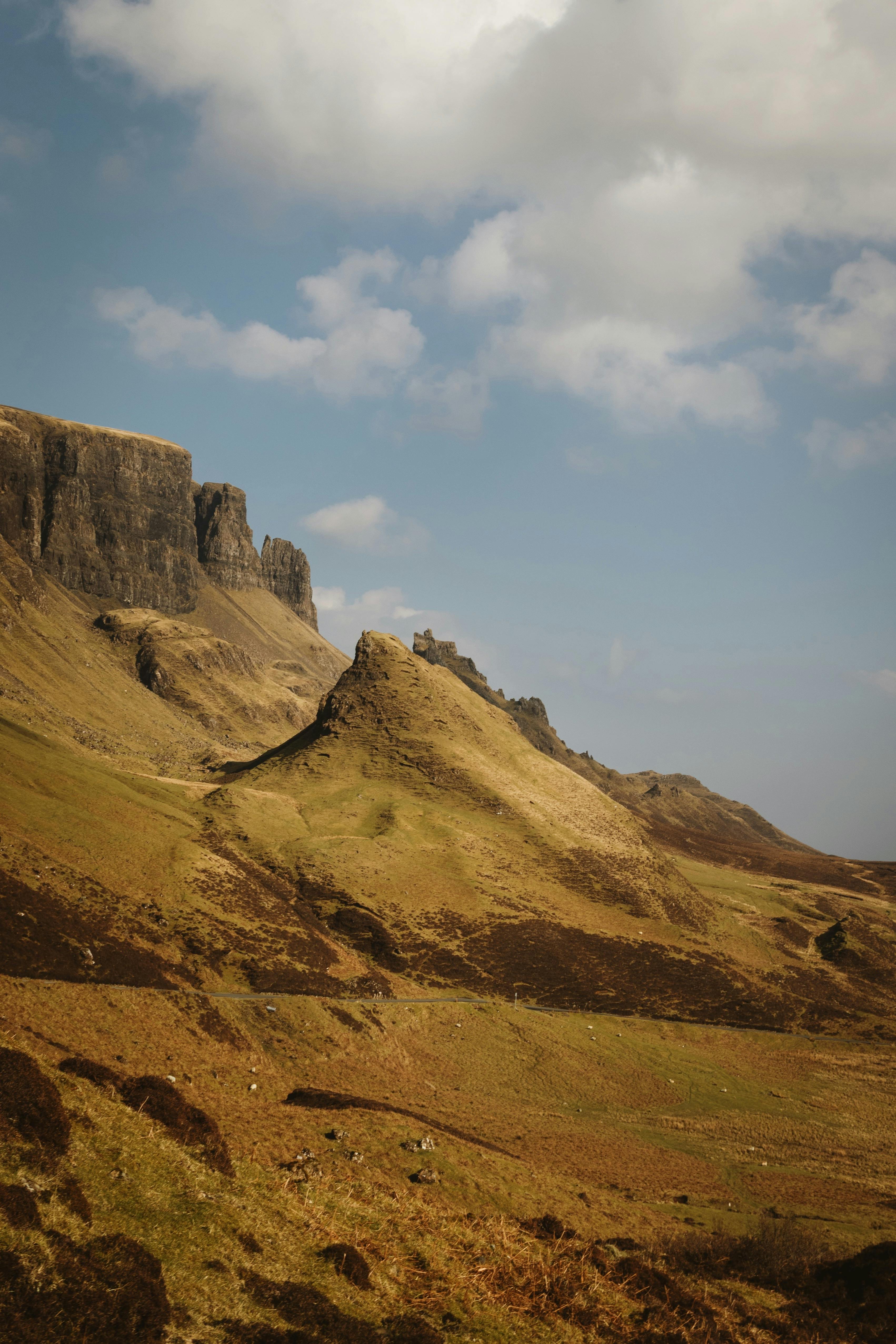 Dramatic Quiraing landscape on the Isle of Skye Scotland