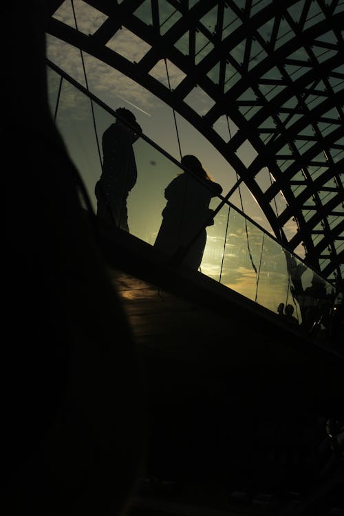 Free stock photo of arch bridge, beautiful sunset, black