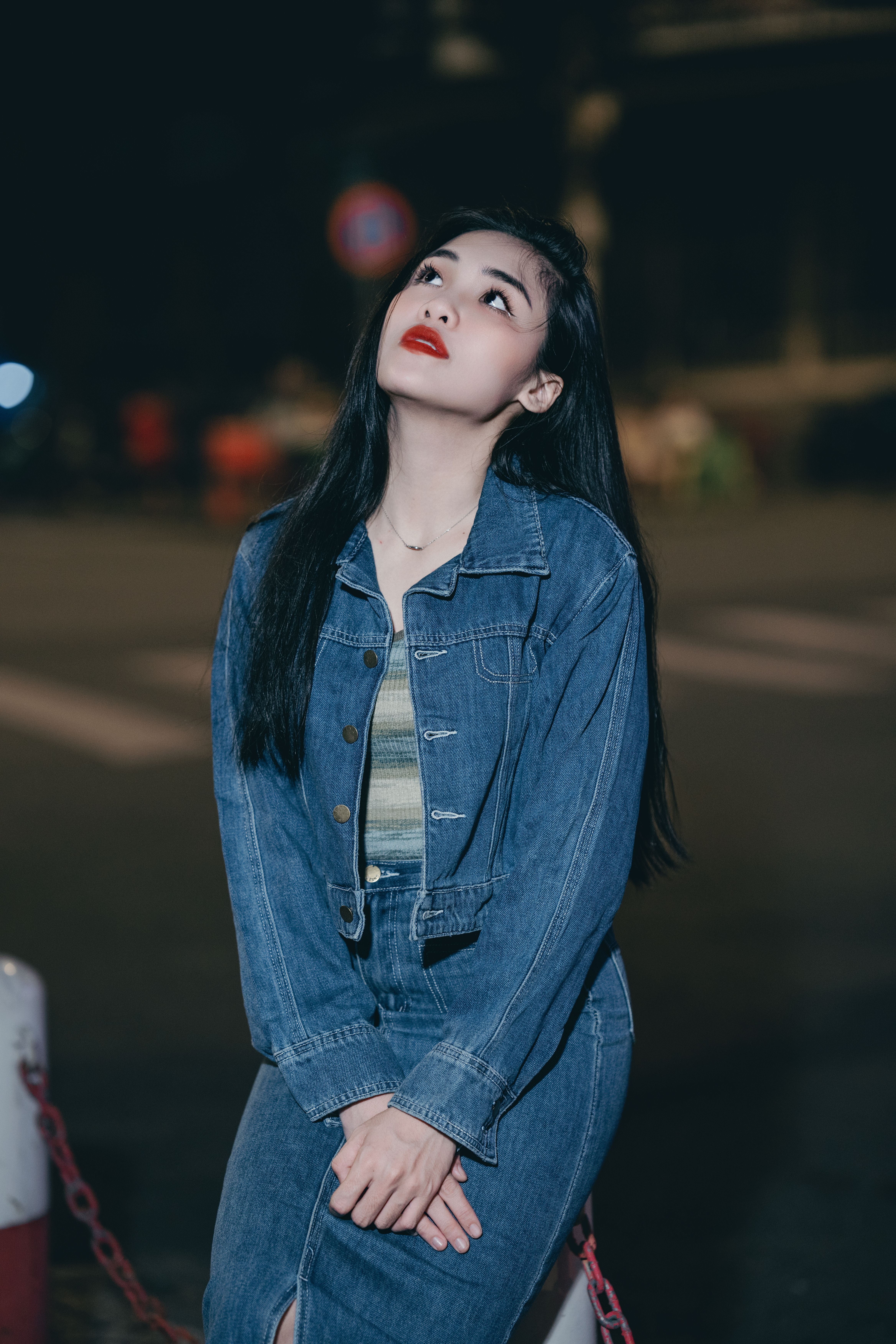 Saia Jeans Longa