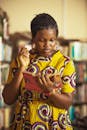 Young Woman Reading in a Ghanaian Library