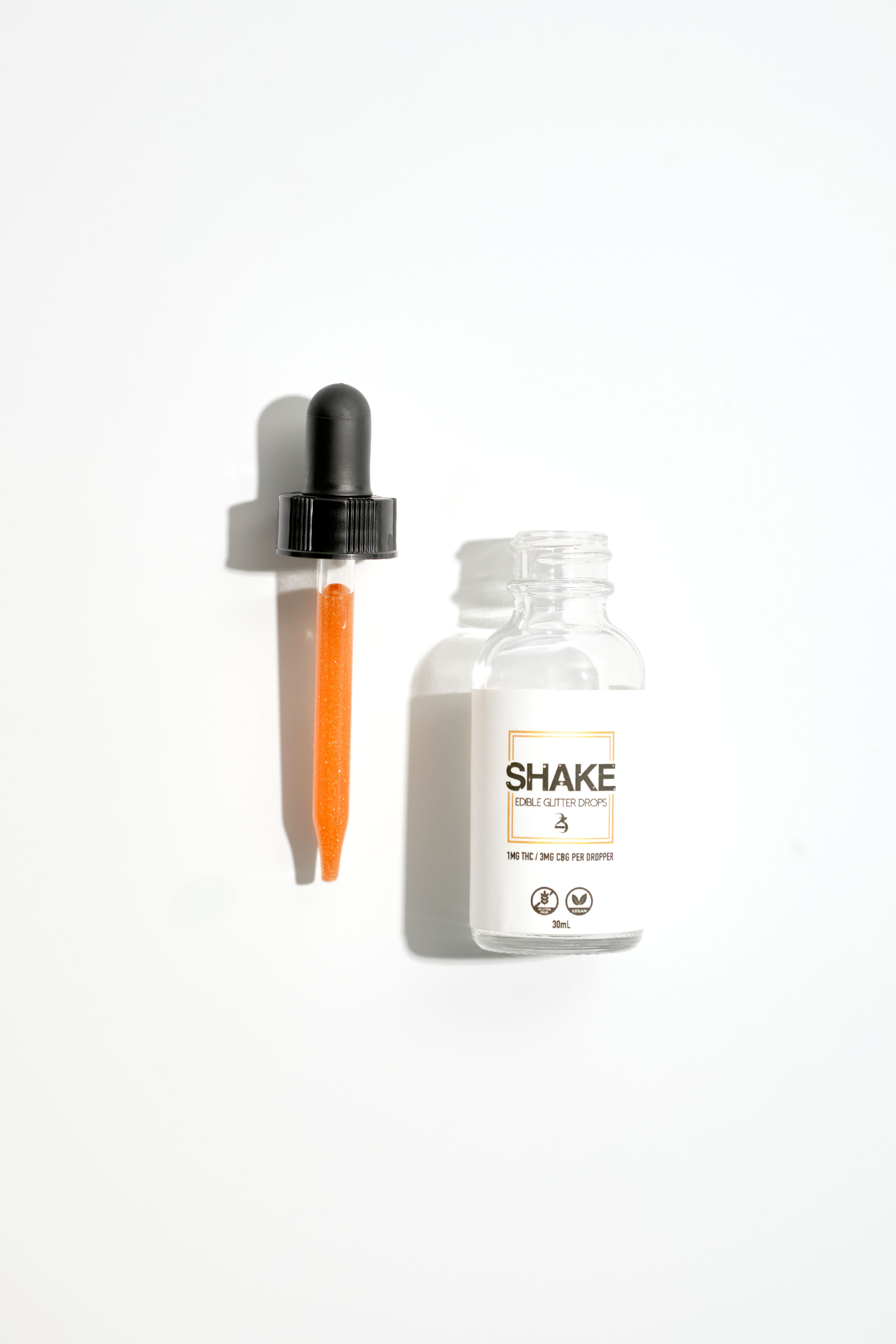 A minimal dropper bottle on a white background