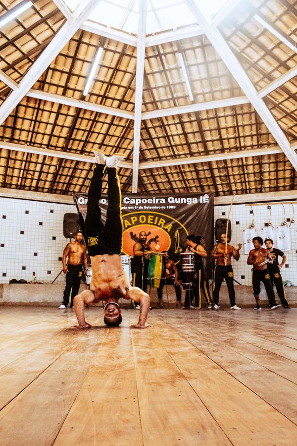 Apresentação de artes marciais em Porto Seguro