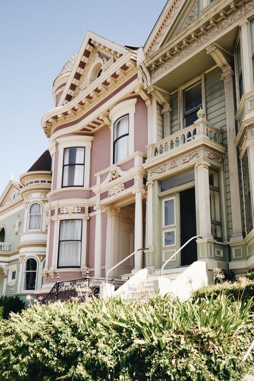 Free stock photo of california, city exploration, colorful houses Stock Photo