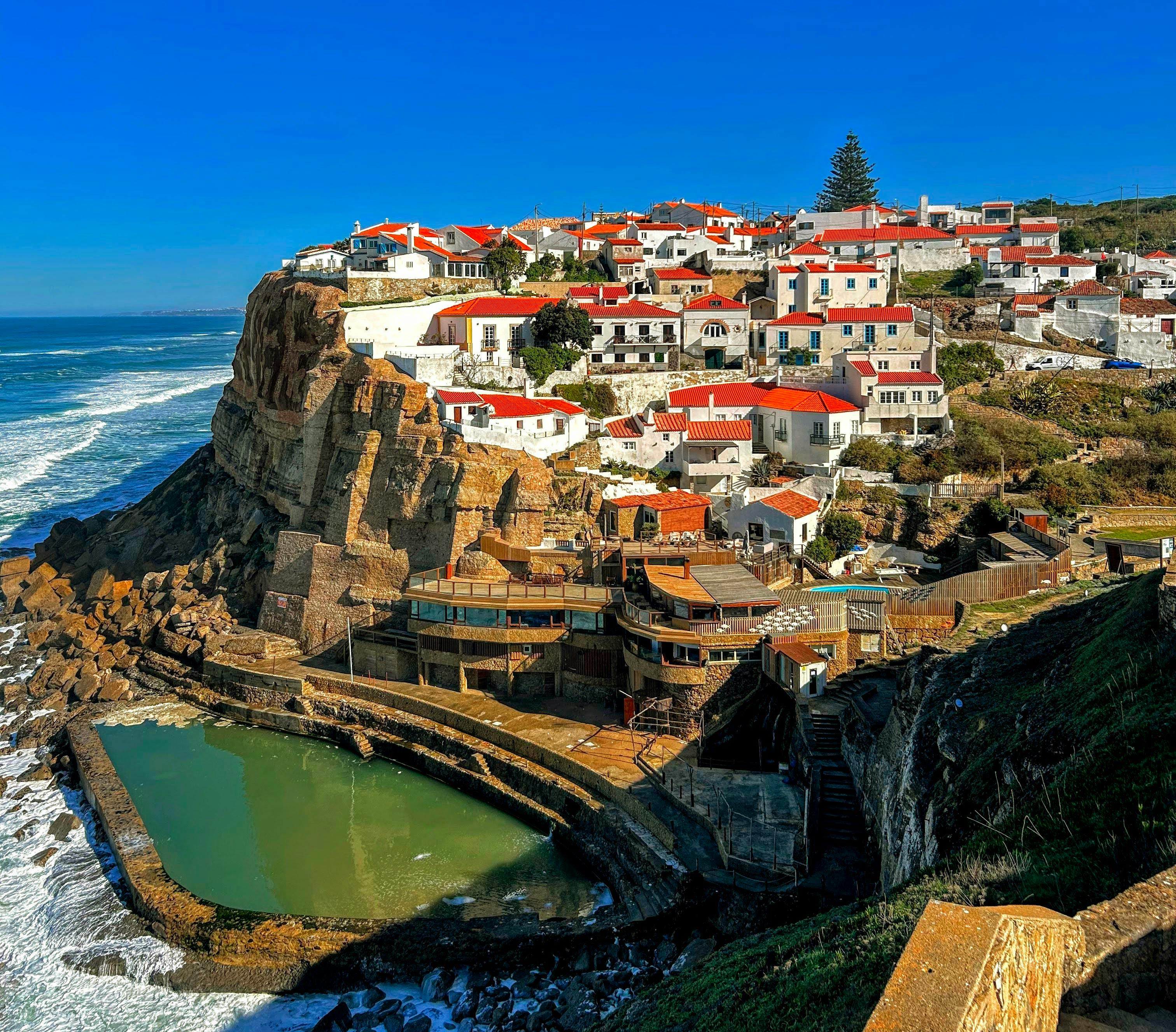 Charming coastal village of Azenhas do Mar in Colares, Portugal with stunning ocean views. - Azenhas do Mar