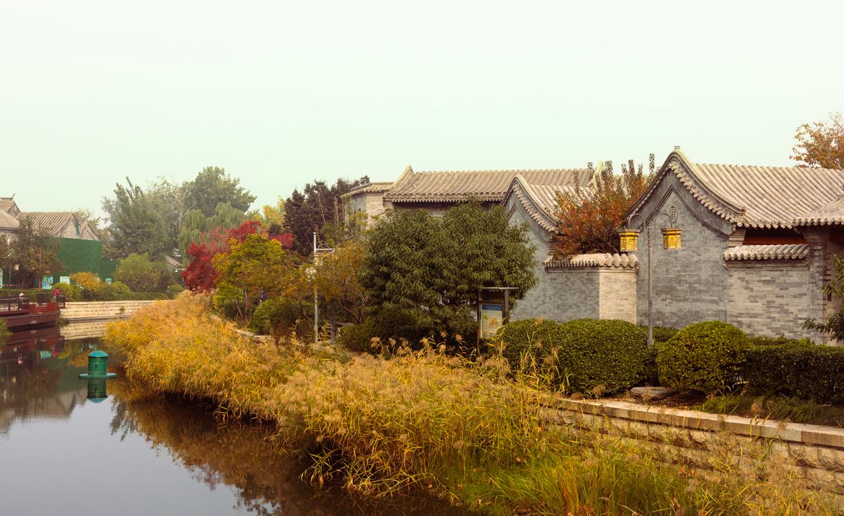 Peking Riverside Tranquil Riverside Scene in Historic Beijing Village · Free Stock Photo