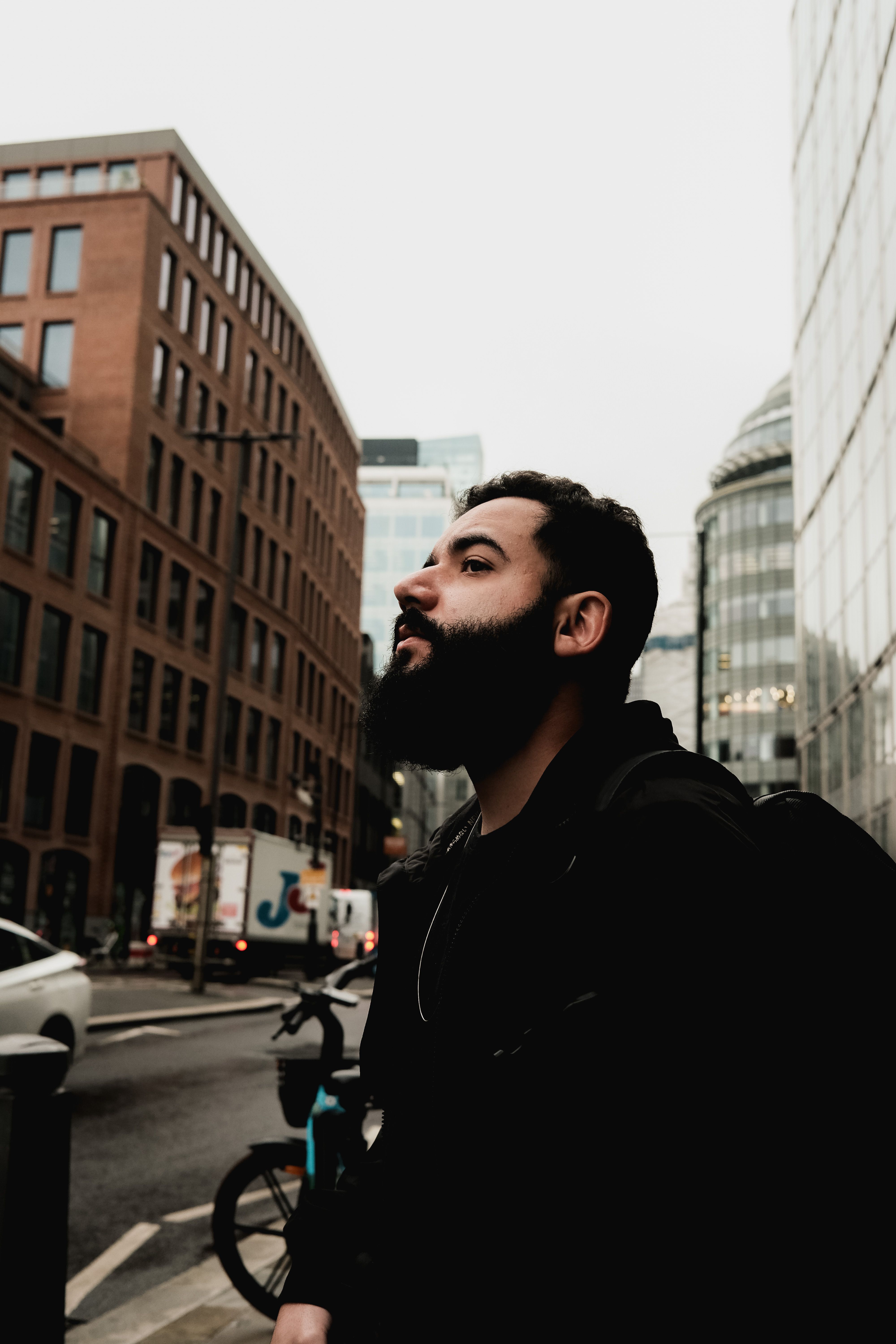 Urban Portrait of Man in Modern City Street · Free Stock Photo