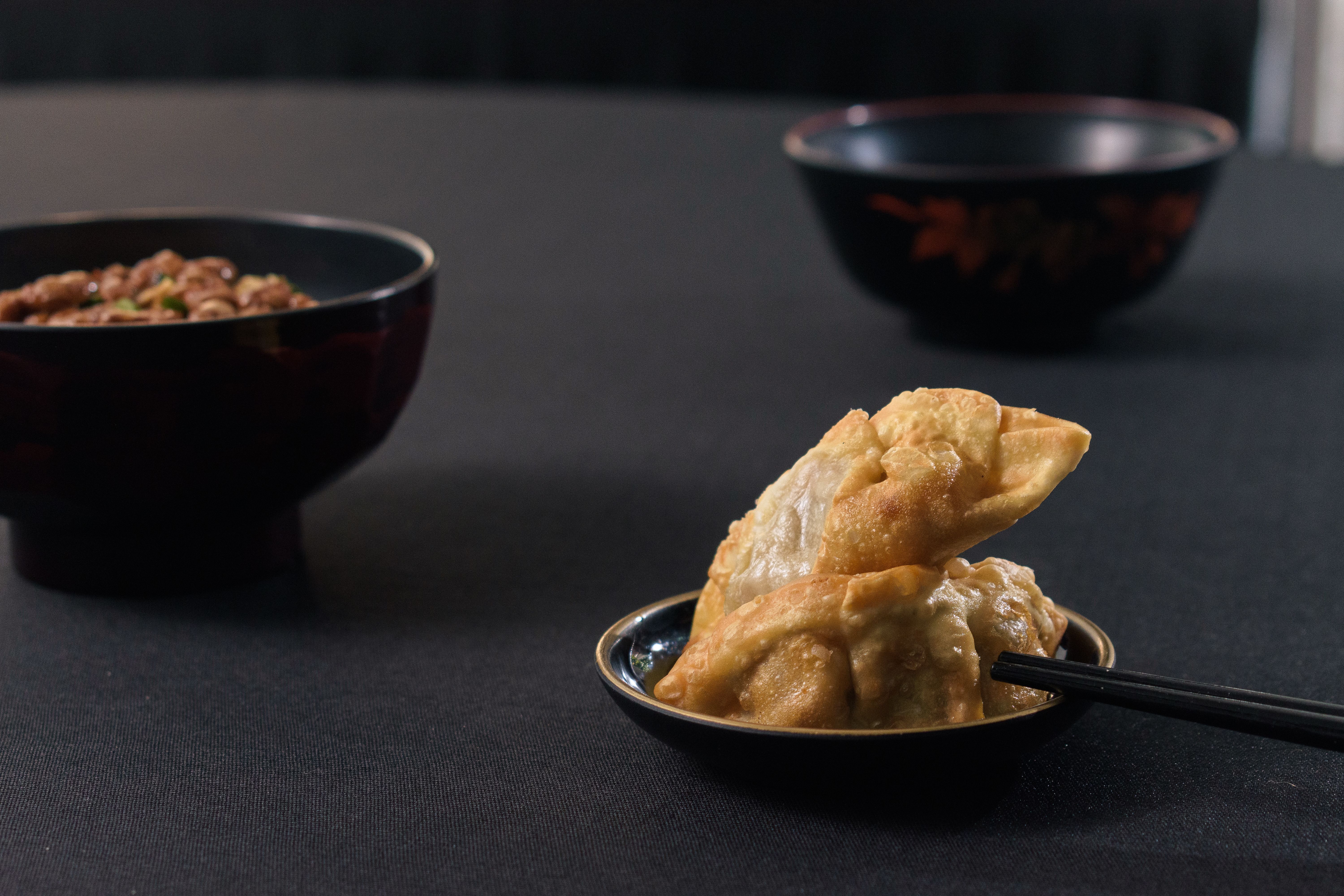 Slow-Cooked Dumplings with Charred Corn