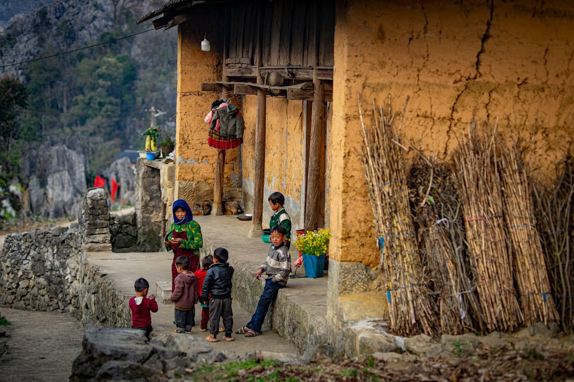 Free A glimpse of daily life in a rural village house in Ha Giang, Vietnam. Stock Photo