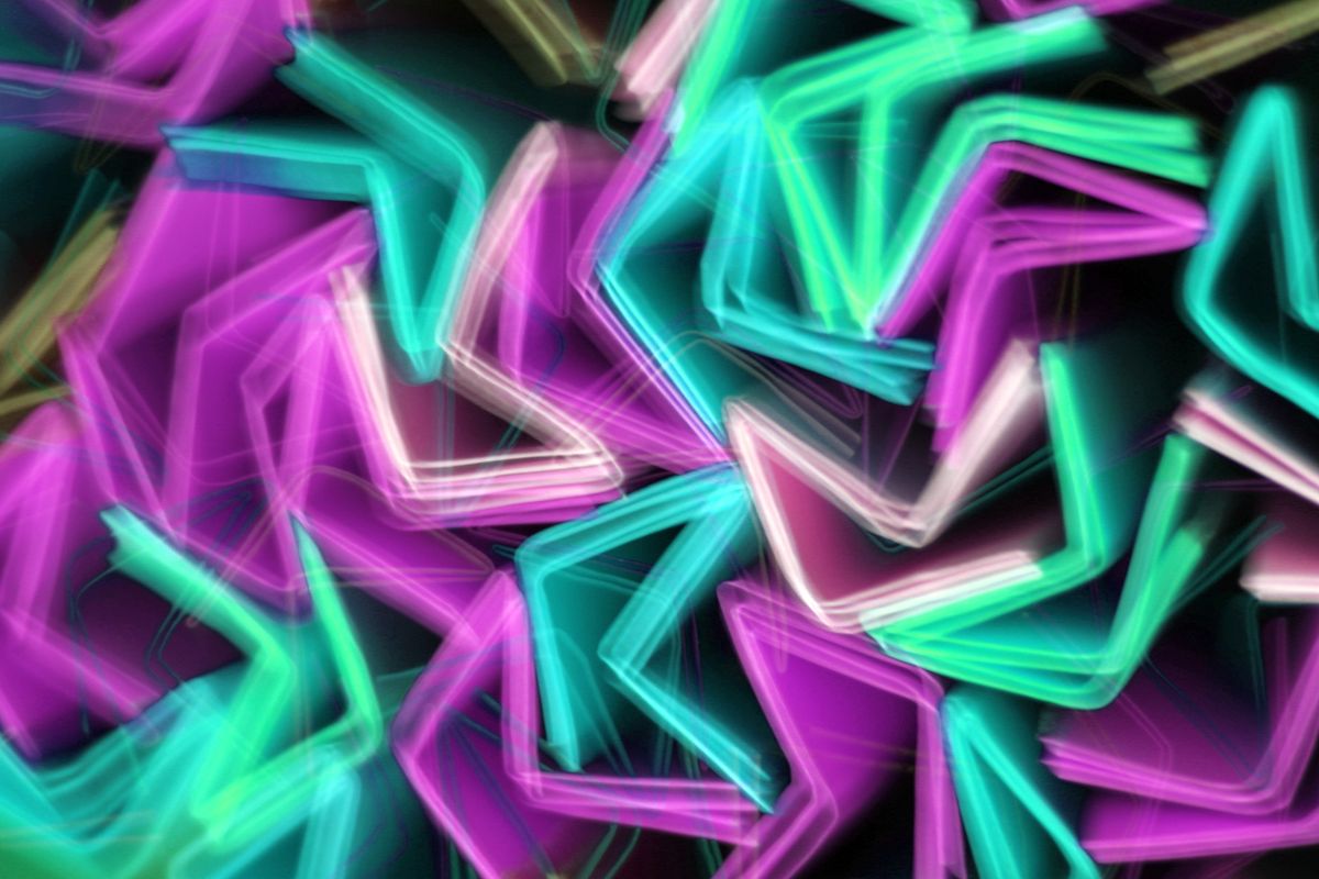 Vibrant Neon Abstract Light Patterns · Free Stock Photo