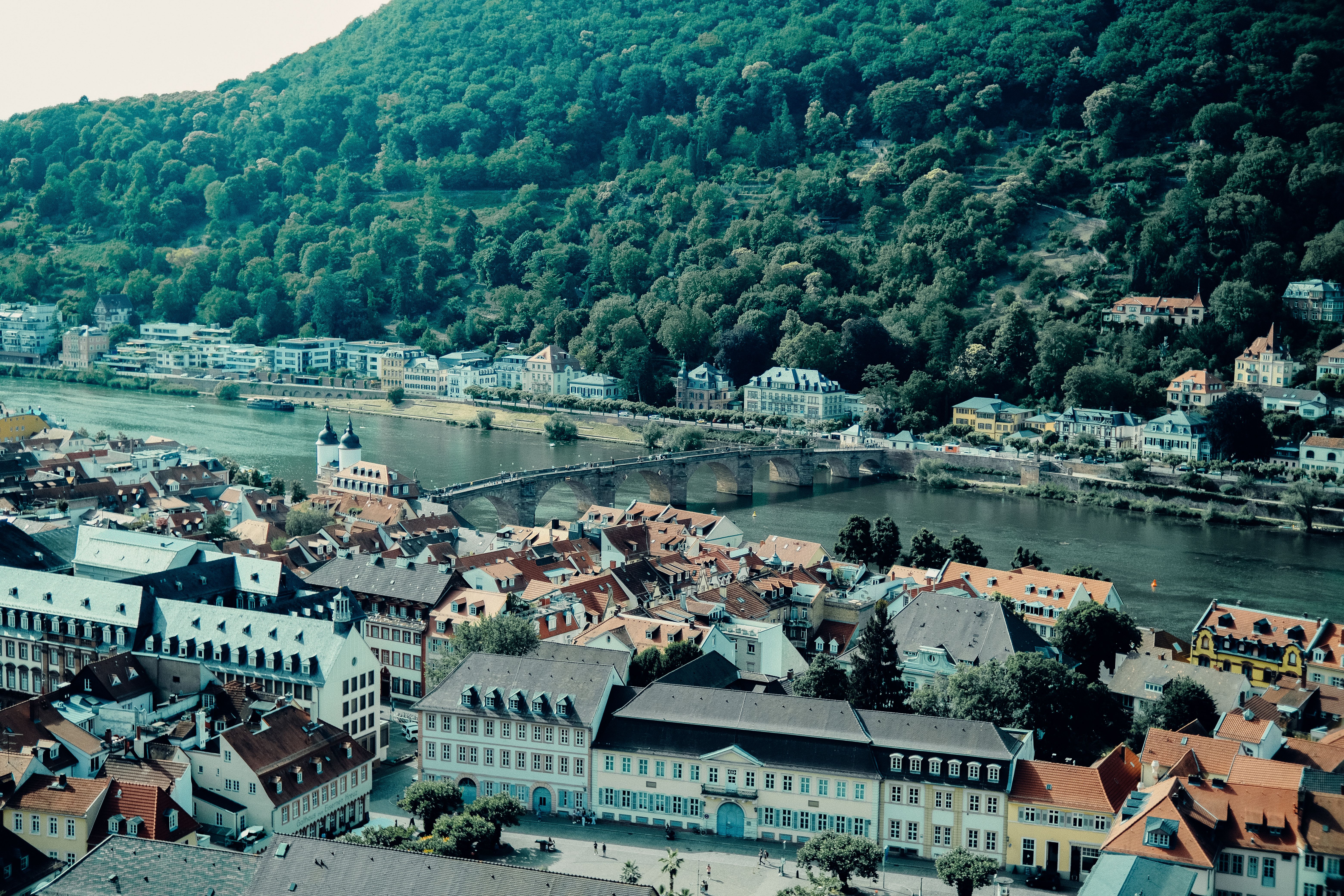 Historic European Town by Riverside · Free Stock Photo